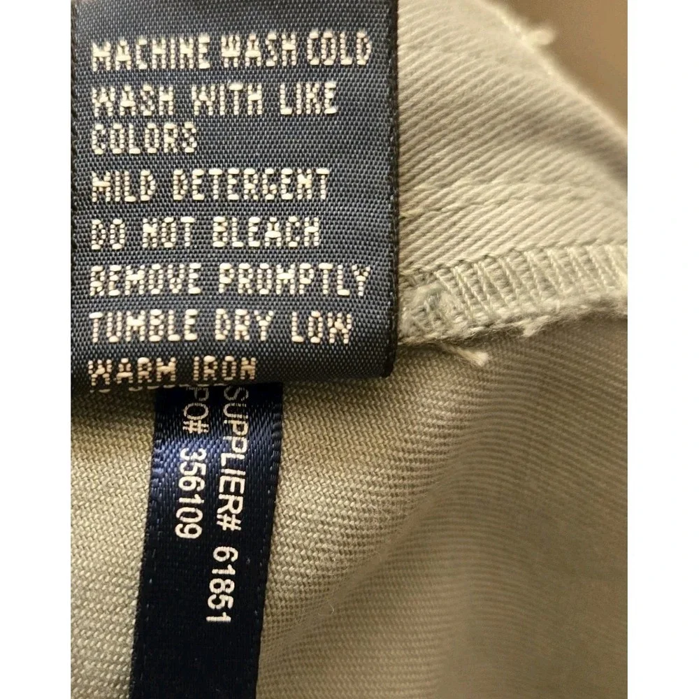 Polo Ralph Lauren Mens Pale Green Straight Leg Denim Pants 38x30 Pony Logo